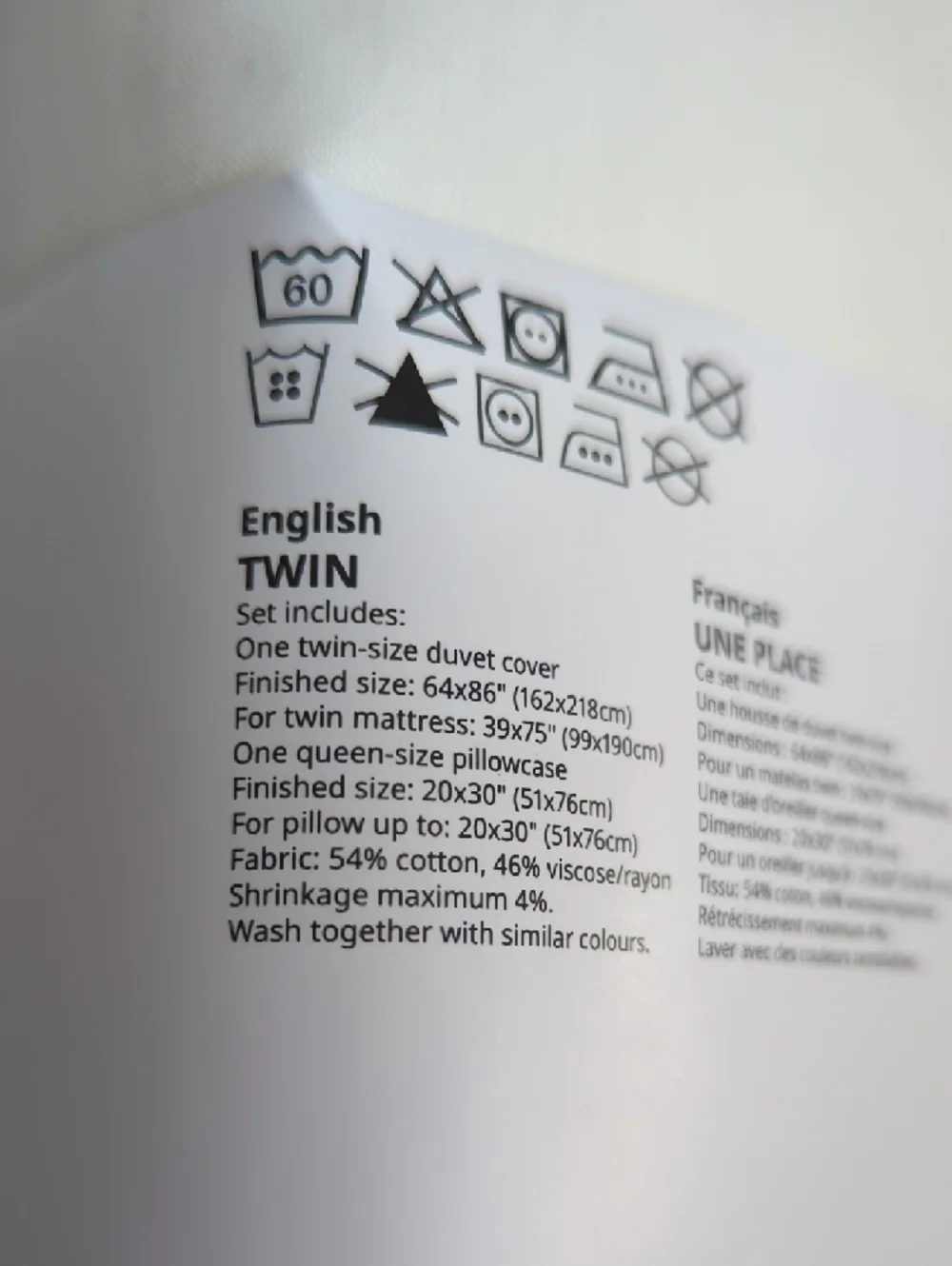 Twin Duvet Cover And Queen Pillow Case in Off-White and Red Candy Cane Print